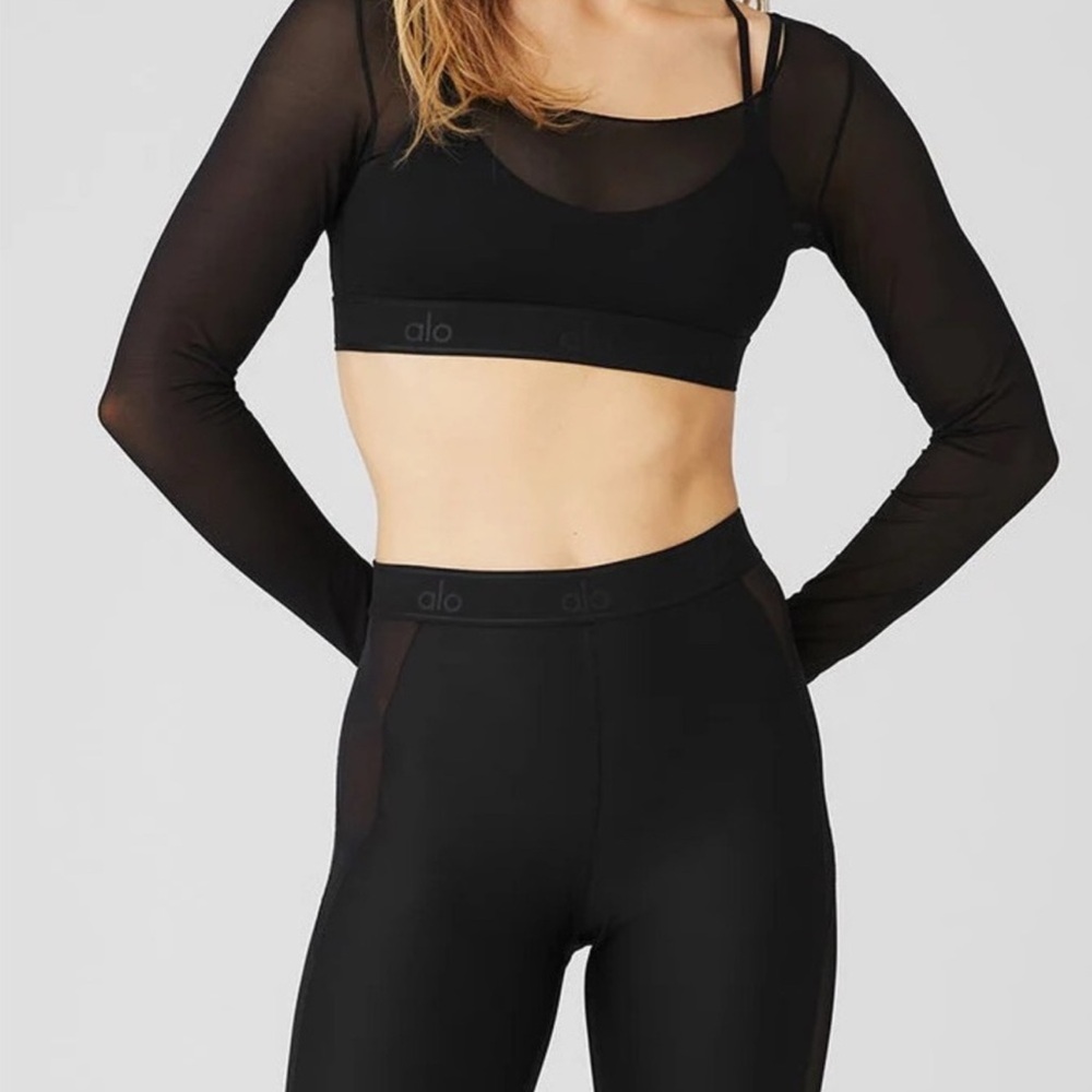 ALO Yoga Women's Black Ballet Top